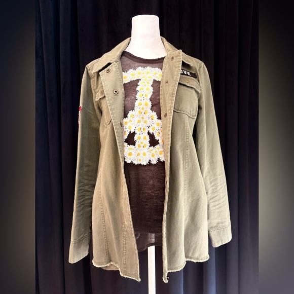 The Beatles “Peace & Love” Patch  Snap Shirt Jacket | Medium - Picture 2 of 14